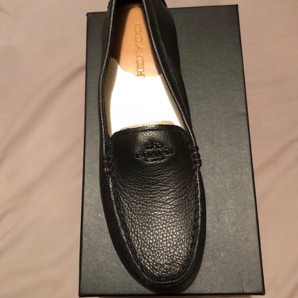 Coach Mary Lock Up Pebbled Loafer